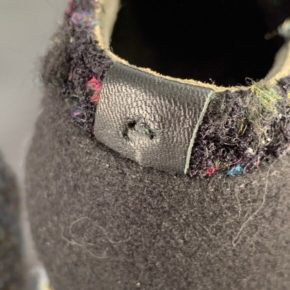 CHANEL Size 6.5 Black Red Grey Tweed Platform Oxford Flats - Picture 9 of 9